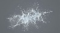 White powder explosion or dust cloud burst isolated on gray background, suitable for motion graphics, visual effects, and design overlays.