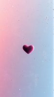 Pink velvet heart floating on dreamy pastel gradient background with subtle sparkles and bokeh effects, romantic minimal composition for valentines designs.