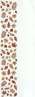 Autumn leaves border with maple oak and rowan foliage in warm colors on white background for seasonal design projects and fall decorations.
