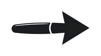 Isolated black arrow icon with handle grip design on transparent background, suitable for web, app, and graphic design projects.