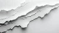 Layered torn white paper creating dynamic diagonal lines and shadows against light background, abstract minimalist composition for graphic design projects.