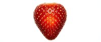 Fresh ripe strawberry isolated on white background, ready for food and beverage design, packaging, and culinary content.