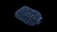 Microfiber car wash mitt with dense chenille strands isolated on transparent background, ready for clipart, product mockups, print-on-demand designs, and sublimation projects.