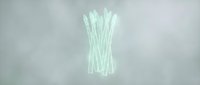 Glowing neon green asparagus bunch on neutral gray background, isolated for culinary design, restaurant menus, food packaging, and healthy eating campaigns.