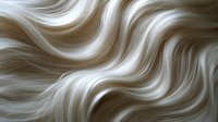 Flowing waves of silky blonde hair create elegant curves and swirls against dark background, showing natural movement and shine for beauty and fashion designs.