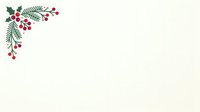 Festive evergreen corner decoration with red berries and pine branches isolated on white background, ready for holiday card design and seasonal graphics.