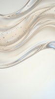 Flowing cream and beige waves with sparkling water droplets create elegant liquid motion for luxury cosmetics and spa design backgrounds.