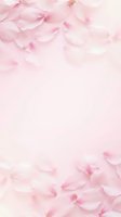 Soft pink flower petals scattered on delicate pastel background creating romantic feminine texture for wedding invitations and beauty product designs.