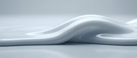 Smooth white abstract wave form with flowing curves on a light gray background, evoking elegance and modern minimalist design.