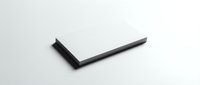 Checkmark symbol made from black metal or plastic material on white background, isolated for design use.