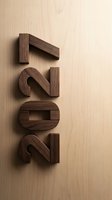 Wooden letters spelling LOVE arranged vertically on light wood background for romantic decor and interior design projects.