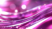 Vibrant pink and purple waves with glowing bokeh lights and glitter sparkles create dynamic flowing curves against dark background for luxury design projects.