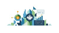Business growth concept with financial charts, money symbols and upward trending graphs for corporate success presentations.