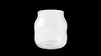 Empty clear glass jar isolated on transparent background, ready for design use on t-shirts, clipart, stickers, print-on-demand products, and sublimation projects.