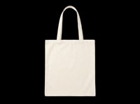 Blank cream canvas tote bag isolated on transparent background, ready for custom design, printing, sublimation, and merchandise creation for retail and promotional use.