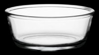 Clear glass bowl isolated on transparent background, ready for stickers, clipart, print on demand, T-shirt design, and sublimation projects.