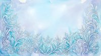 Frost patterns and ice crystals form ornamental borders on a winter background, creating an isolated design element suitable for seasonal graphics and holiday projects.