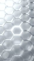 Luminous hexagonal cells with glowing edges create a modern, geometric pattern suitable for technology, science, and futuristic design projects.