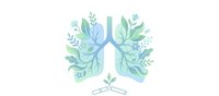 Lungs formed by green leaves and branches symbolizing respiratory health, clean air breathing, natural medicine and environmental wellness concept.