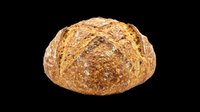 Rustic whole grain artisan bread loaf isolated on transparent background, ready for food design, stickers, print on demand, menus, and T-shirt clipart use.