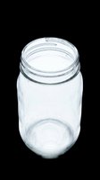 Empty glass mason jar isolated on transparent background, ready for design use on t-shirts, clipart, stickers, print-on-demand products and sublimation projects.