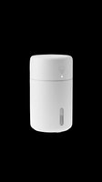 Compact white ultrasonic humidifier with power button and water level indicator, isolated on transparent background. Ready for clipart, print-on-demand, sublimation, and t-shirt design use.