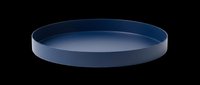 Navy blue round serving tray isolated on transparent background, ready for T-shirt design, clipart, stickers, print on demand, and sublimation projects.