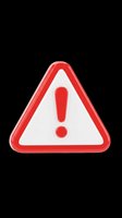 Red warning triangle with exclamation mark isolated on transparent background, ready for clipart, t-shirt design, stickers, print-on-demand, and sublimation projects.