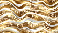 Luxury golden waves with dotted pattern on white background, abstract elegant design for premium packaging, fashion prints and festive decorations.