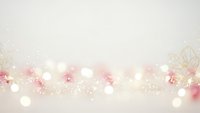 Soft pink and gold bokeh lights with delicate floral elements creating dreamy romantic atmosphere for wedding invitations and feminine design projects.