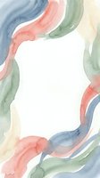 Abstract watercolor frame with flowing organic shapes in soft pastel colors creating elegant border for text and design projects.