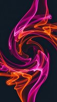Abstract swirling energy waves in vibrant pink and orange colors creating dynamic spiral motion on dark background for modern digital art projects.