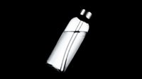 Clear glass water bottle with metal cap, isolated on transparent background. Ready for sticker, print on demand, sublimation, and t-shirt design use.