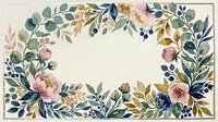Watercolor floral wreath with pink roses, eucalyptus leaves and berries on cream background for wedding invitations, greeting cards and botanical designs.