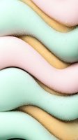 Elegant wavy pattern with mint green and blush pink colors separated by shimmering golden glitter lines creating fluid abstract design for luxury backgrounds.