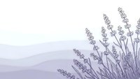 Lavender flowers with purple mountain landscape background for aromatherapy and wellness design projects.