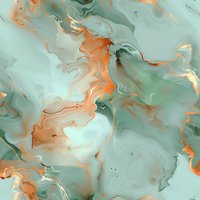 Luxurious mint green and copper marble effect abstract background with fluid art texture. Perfect for modern interior design, packaging, and luxury branding projects.
