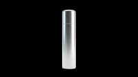 Sleek silver stainless steel thermos flask isolated on transparent background, ready for t-shirt design, stickers, clipart, print on demand, and sublimation use.