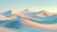 Serene desert landscape with rolling sand dunes at sunset, featuring smooth curves and gentle shadows in pastel pink and blue tones creating tranquil natural patterns.
