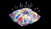 Colorful abstract brain with neural connections and data pins isolated on transparent background, ready for clipart, t-shirt design, print-on-demand, sublimation, and digital design projects.