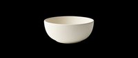 Cream ceramic bowl isolated on transparent background, ready for design use on t-shirts, clipart, stickers, print-on-demand products, and sublimation projects.