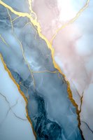 Luxurious marble texture in blue and pink with gold veining creates elegant abstract pattern for luxury interior design and packaging backgrounds.