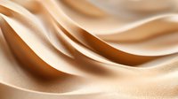 Smooth flowing champagne gold satin fabric with elegant folds and gentle waves creating a luxurious texture for fashion or wedding backgrounds.