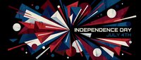 Dynamic patriotic burst design with red white blue geometric shapes radiating from center for Independence Day July 4th celebrations and American holiday graphics.