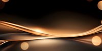 Elegant flowing golden waves with light effects on dark background create dynamic movement and reflection, suitable for luxury brand presentations and abstract designs.