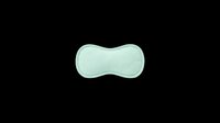 Soft mint green pet toy bone shape isolated on transparent background, ready for t-shirt designs, clipart, stickers, and print-on-demand products.