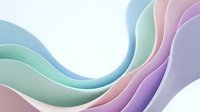 Abstract pastel gradient waves flowing in smooth curves creating modern minimalist background for web design and digital presentations.