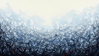 Abstract blue gradient background with flowing organic lines creating depth and movement for modern design projects and digital artwork.