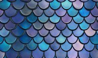 Iridescent mermaid scales in shimmering blue, purple and turquoise create mesmerizing seamless pattern for fashion, textile and fantasy designs.