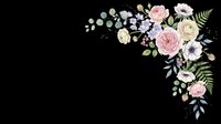 Watercolor floral arrangement with roses, anemones, and eucalyptus leaves isolated on transparent background. Ready for invitations, cards, t-shirt designs, sublimation, and print-on-demand projects.